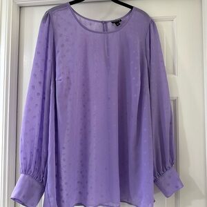 Torrid Purple Polka Dots Blouse size 2